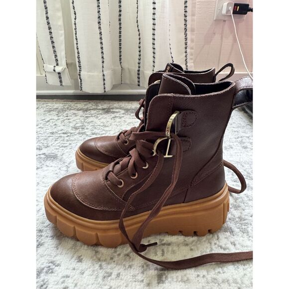 SOREL NWOB Caribou X Lace WP Leather Platform Boot - Picture 6 of 13